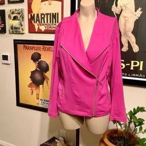 Calvin Klein Asymmetrical Plus Size Zip Blazer